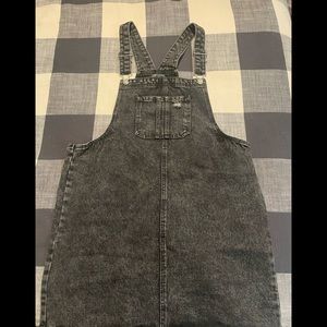 Womens Black Denim skirt overalls